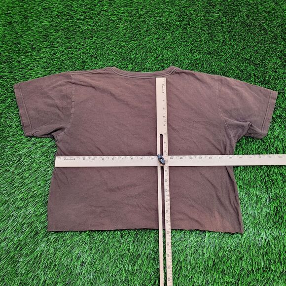 Jimi-Hendrix Crop-Top Shirt Womens Medium 18x17 Brown - Picture 7 of 12